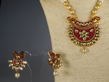 Load image into Gallery viewer, Necklace &amp; Earrings Set: Pearls &amp; Stones