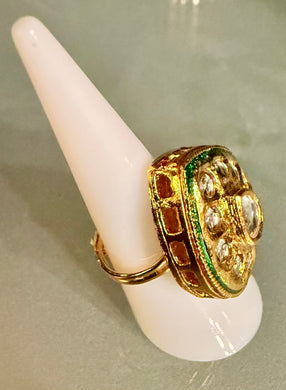 Ring: Kundan and Adjustable