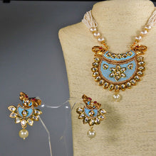 Load image into Gallery viewer, Necklace &amp; Earrings Set: Pearls &amp; Stones
